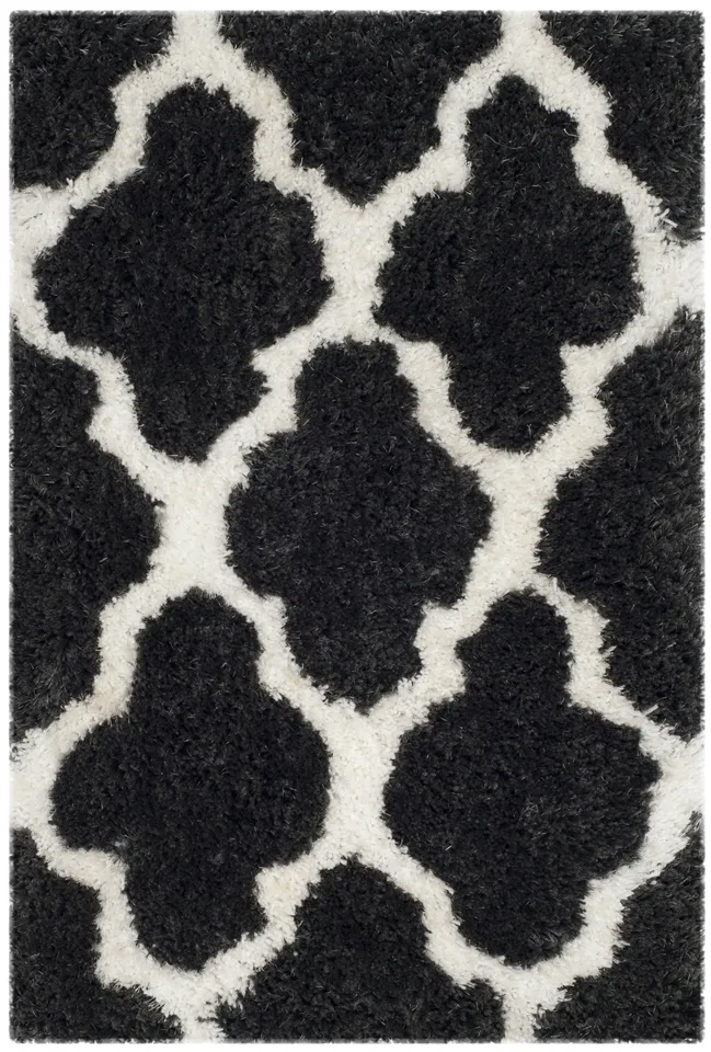 Arlo Home Hand Tufted Area Rug, BSG319D, Graphite/Ivory,  4' X 6'