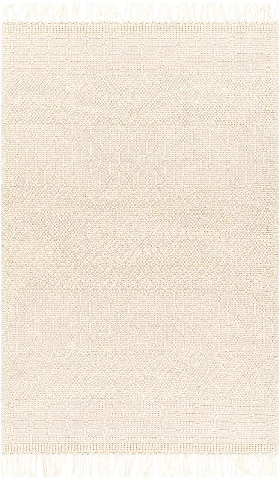 Casa DeCampo Beige Indoor 27" x 45" Handmade Rug
