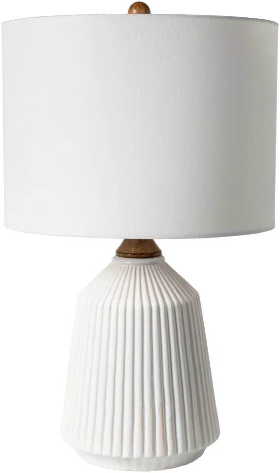 Lennon White Glazed 26"H x 15"W x 15"D Accent Table Lamp