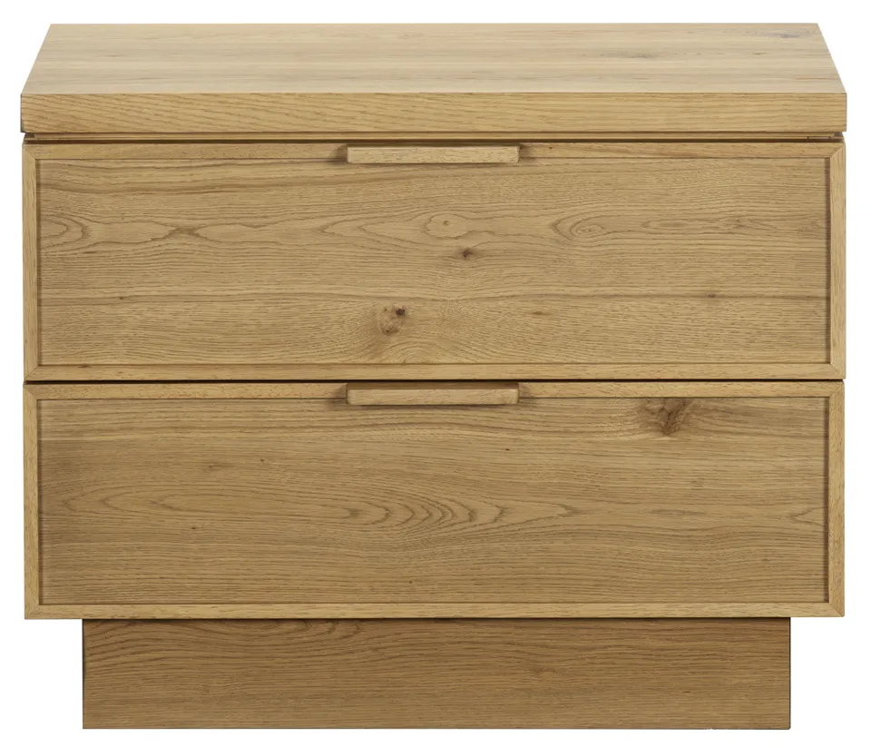 Safavieh Couture Alysandria 2 Drawer Nightstand, Brown Oak