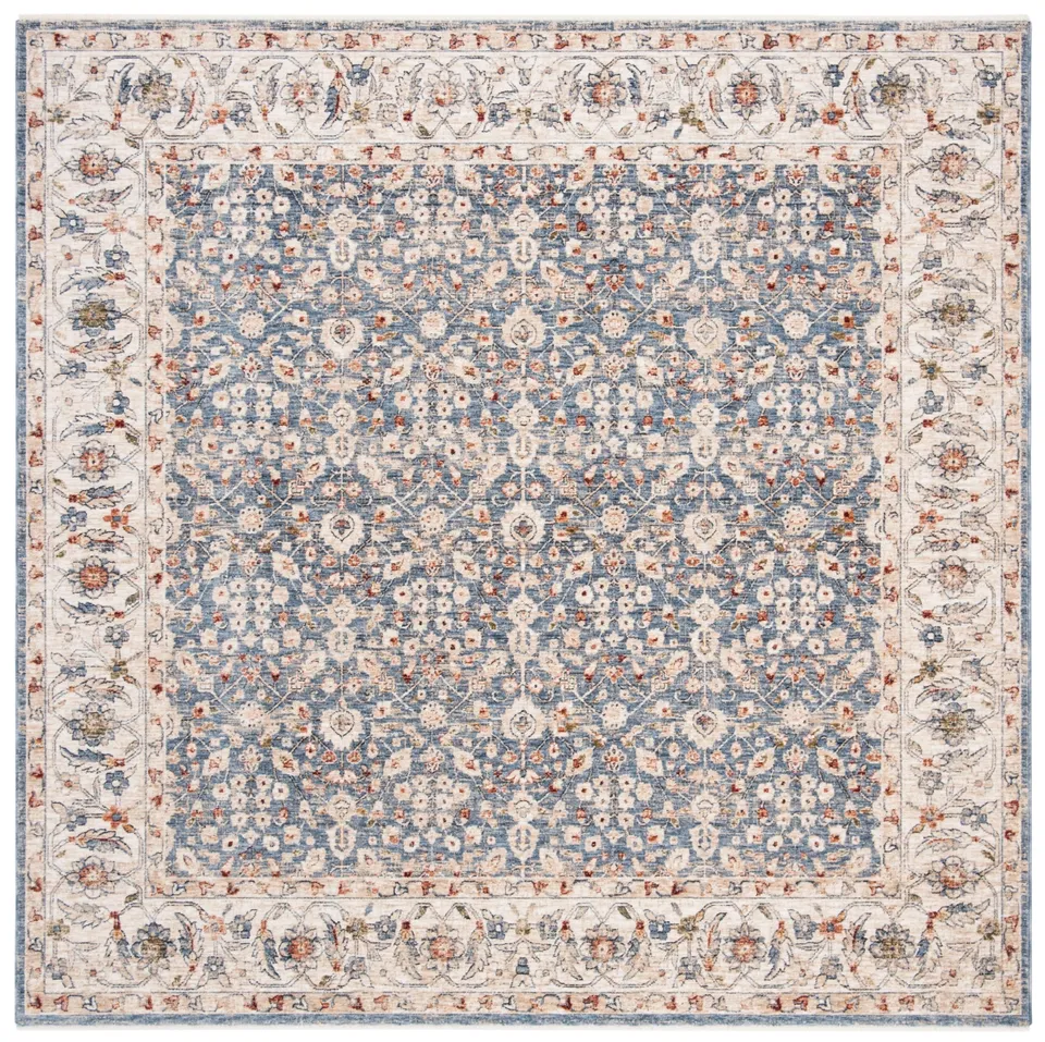 Lauren Ralph Lauren Collection Helena Rug, Ivory / Blue, 6'7" x 6'7"