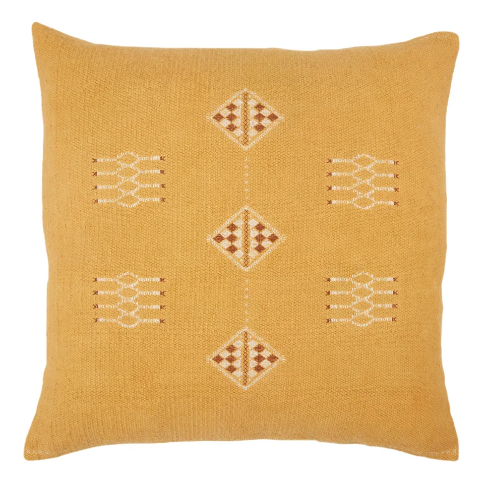 Design (US) Yellow White 22"X22" Pillow
