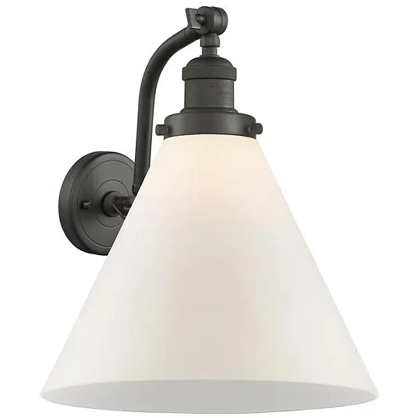 Zachary Glass Curved Arm Wall Sconce