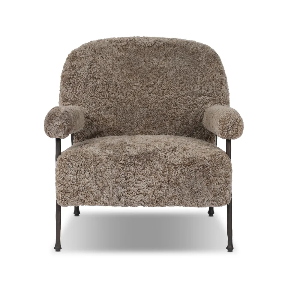 Gabriette Chair - Taupe Shearling
