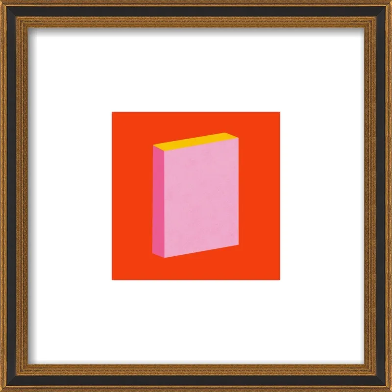 Color Books 3, Scarlet, Pink & Gold by Jessica Poundstone for Artfully Walls