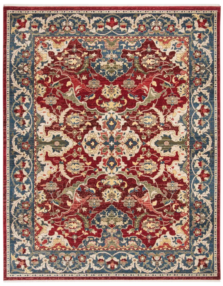 Arlo Home Woven Area Rug, KSN307Q, Red/Blue,  9' X 12'