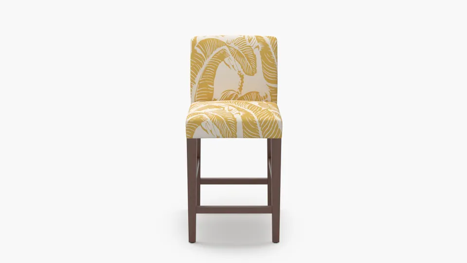 Signature Dining Counter Stool, Ochre Martinique® Encore, Walnut Square Tapered Leg