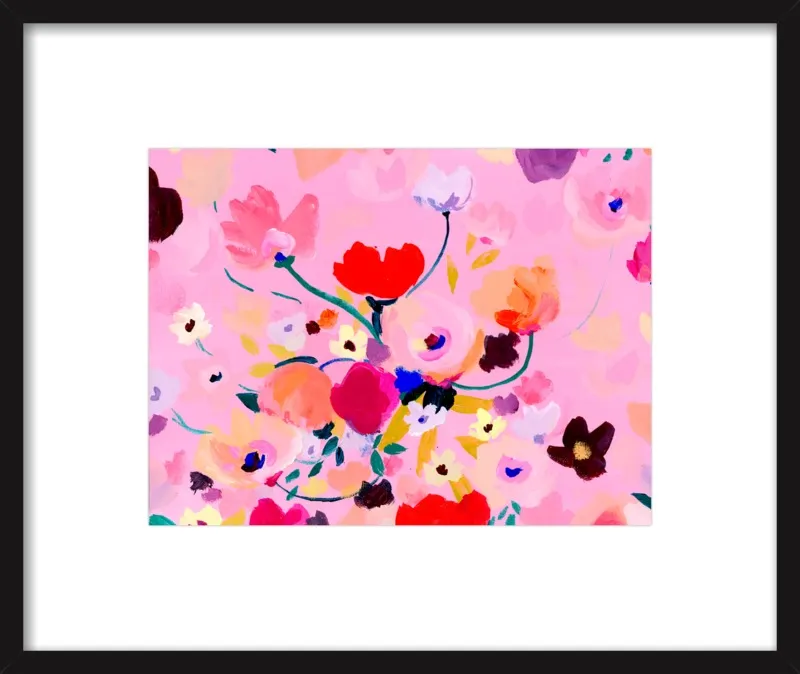 Pink Posey by KT Smail for Artfully Walls
