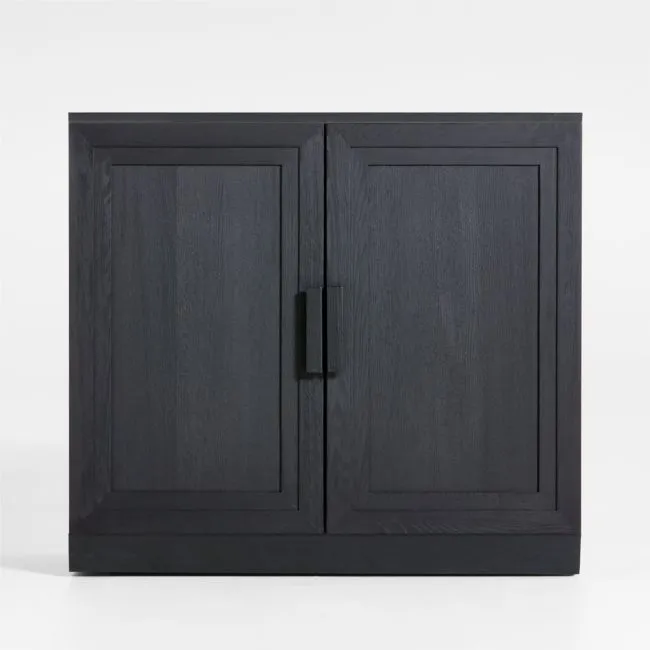 Calypso 36" Black Wood Modular Cabinet with Doors
