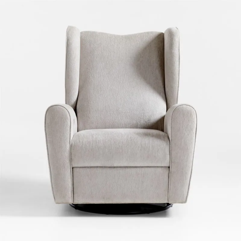 Seesaw Dove Grey Electronic Swivel Glider Power Recliner Nursery Chair