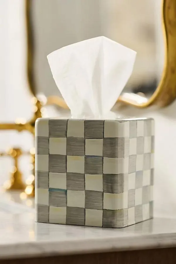 Checkered Boutique Tissue Box Cover
