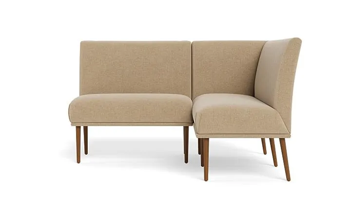 Dorian Upholstered Petite Right Banquette with Tufting Option