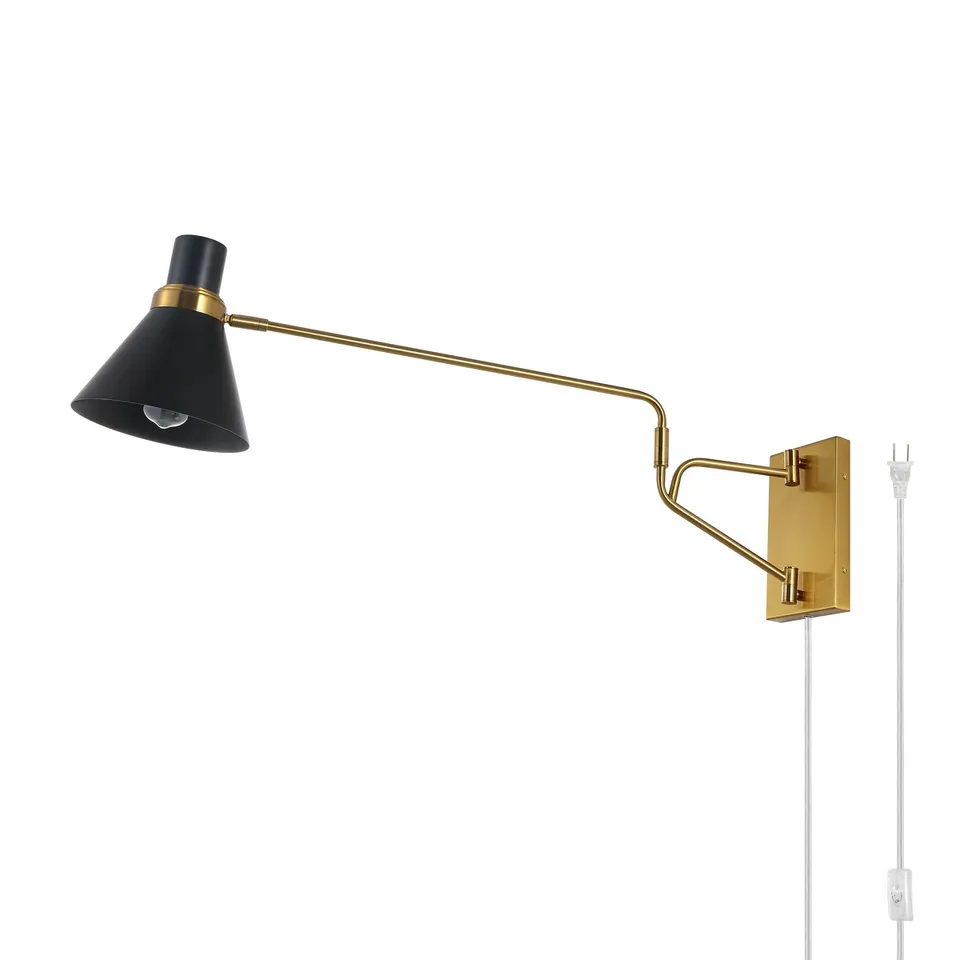 Cleome 28" Wall Sconce - Brass / Black