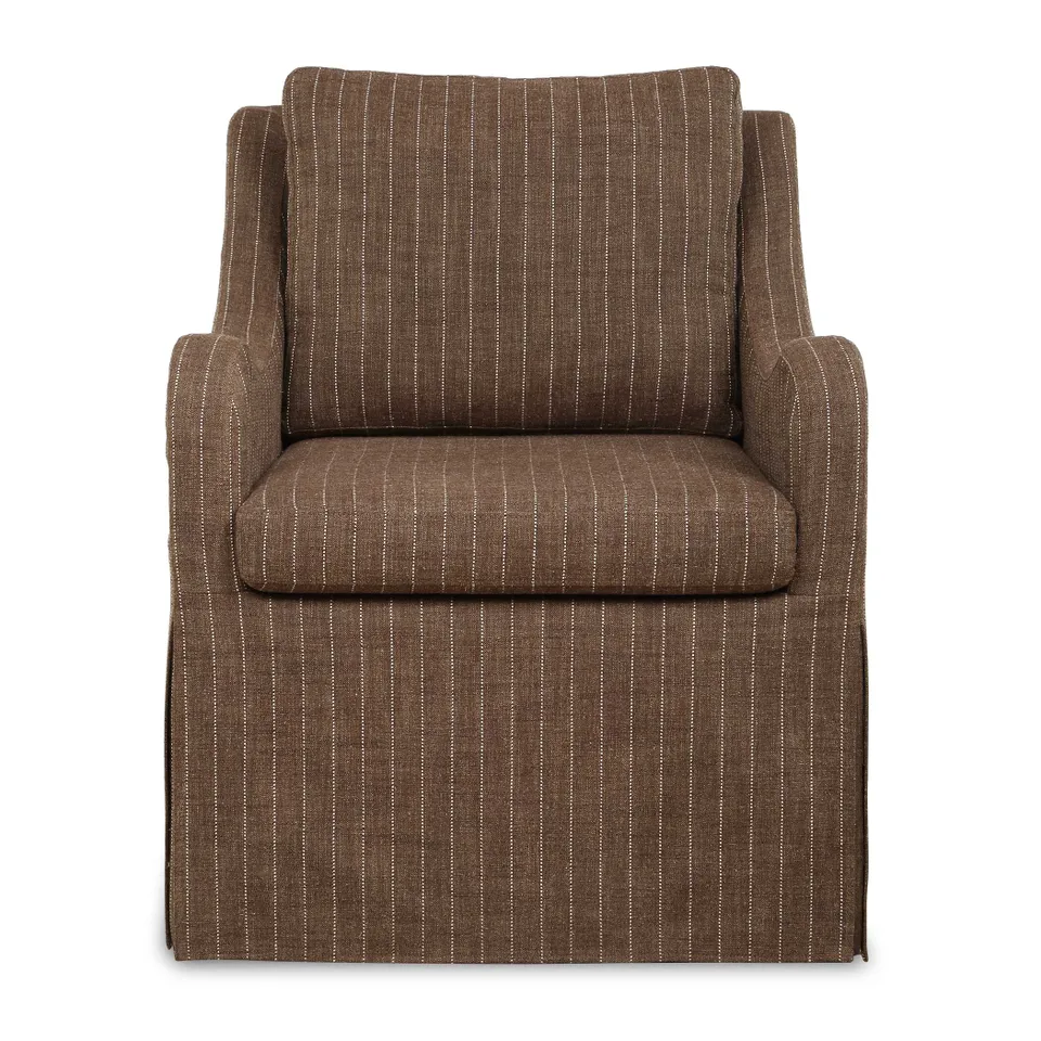 Luisa Pinstripe Swivel Chair