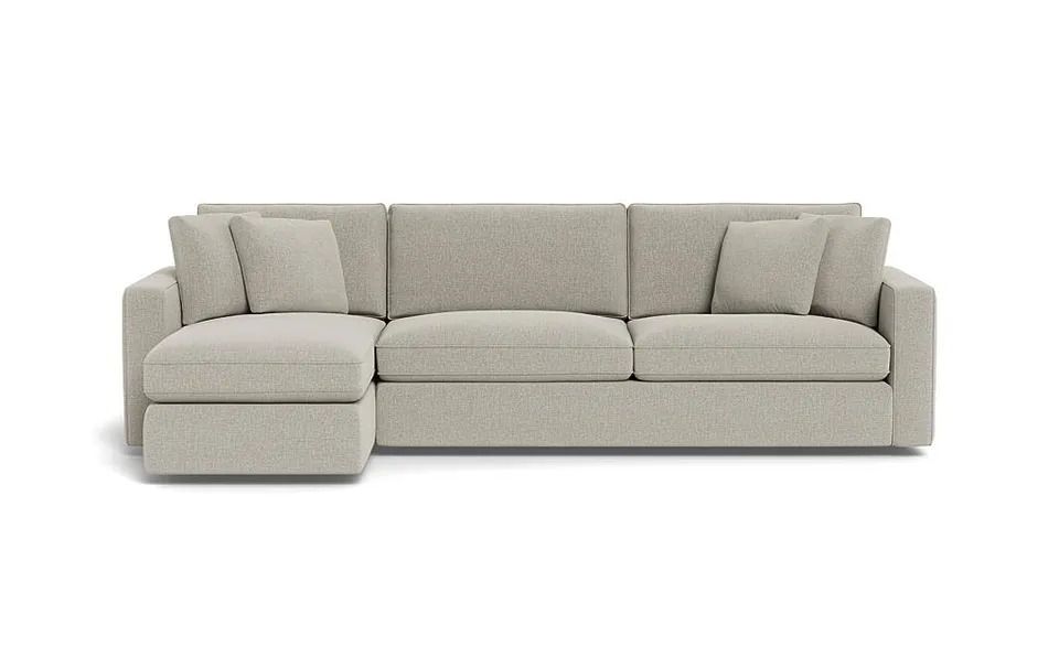 James 3-Seat Left Chaise Sectional with Storage