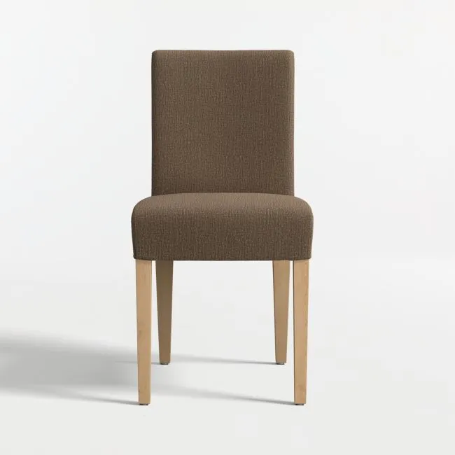 Lowe Truffle Upholstered Dining Chair with Natural Wood Legs
