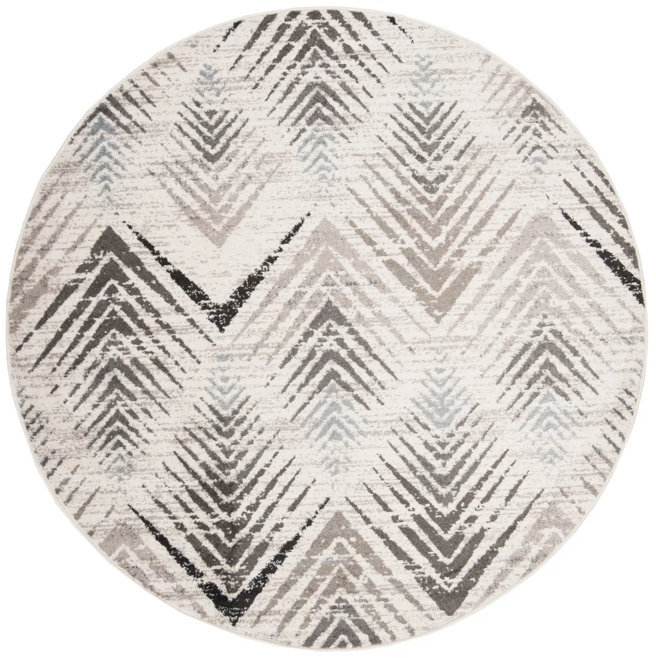 Arlo Home Woven Area Rug, AMS110A, Cream/Beige,  6' 7" X 6' 7" Round