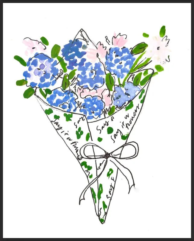 Bodega Flowers in Blue by Larsen McDowell for Artfully Walls