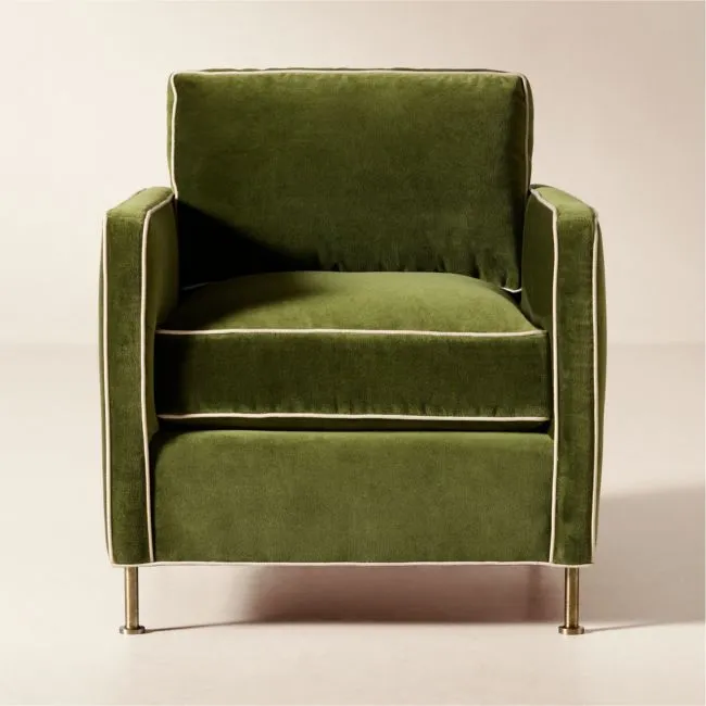 Brett Jade Green Velvet Accent Chair