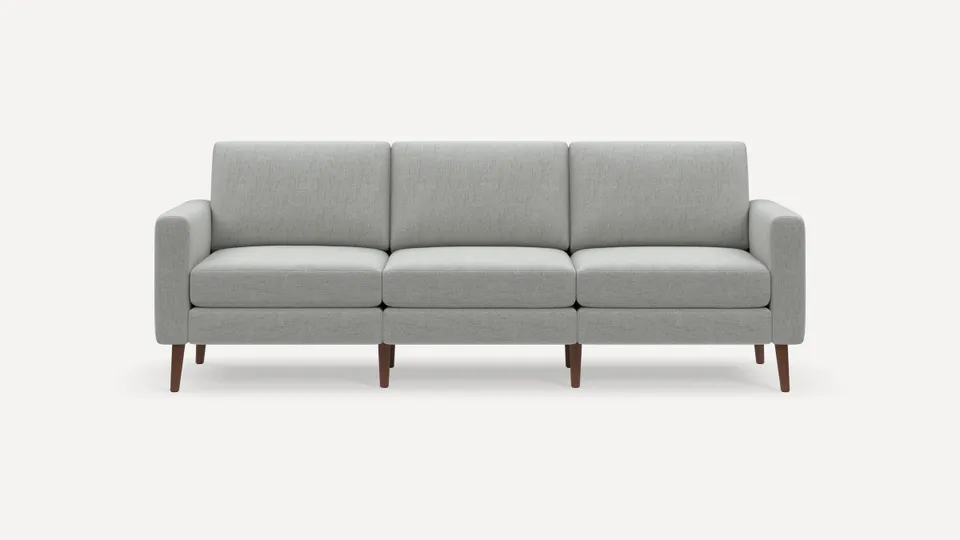 Nomad Sofa - Crushed Gravel - Performance Chenille / Walnut - Wood / Block