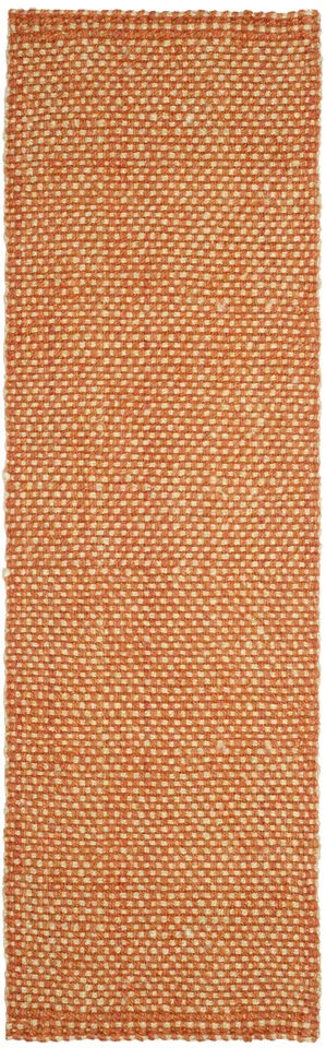 Arlo Home Hand Woven Area Rug, NF262B, Rust/Natural,  2' 3" X 12'