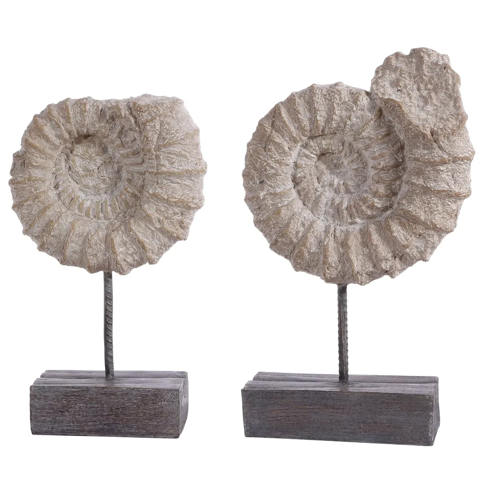 Toren Conch Shell Table, Set Of 2 - Black / White