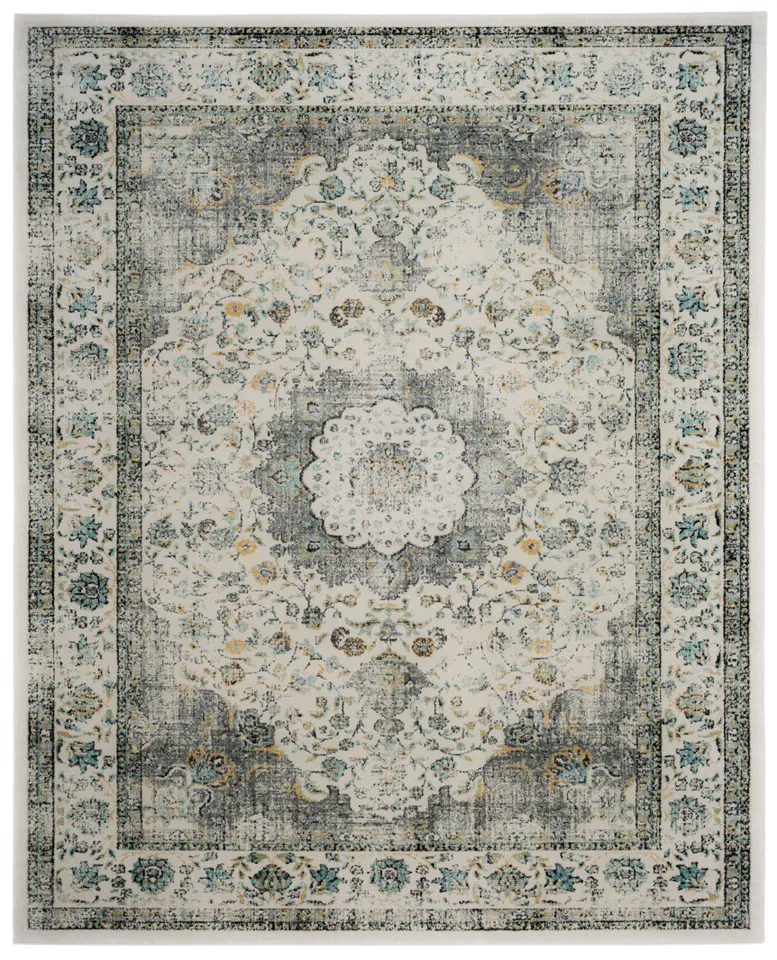 Arlo Home Woven Area Rug, EVK220B, Grey/Gold,  10' X 14'