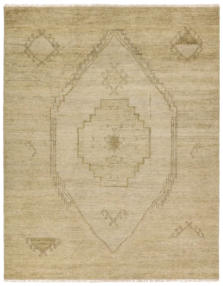Fayola Medallion Green Rectangle 6'x9'