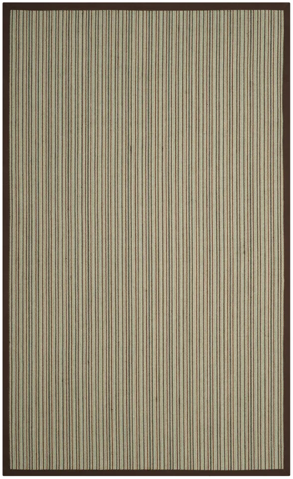 Arlo Home Woven Area Rug, NF132C, Teal/Brown,  6' X 9'