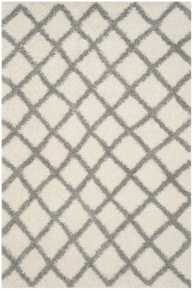 Arlo Home Woven Area Rug, SGD258F, Ivory/Grey,  6' X 9'