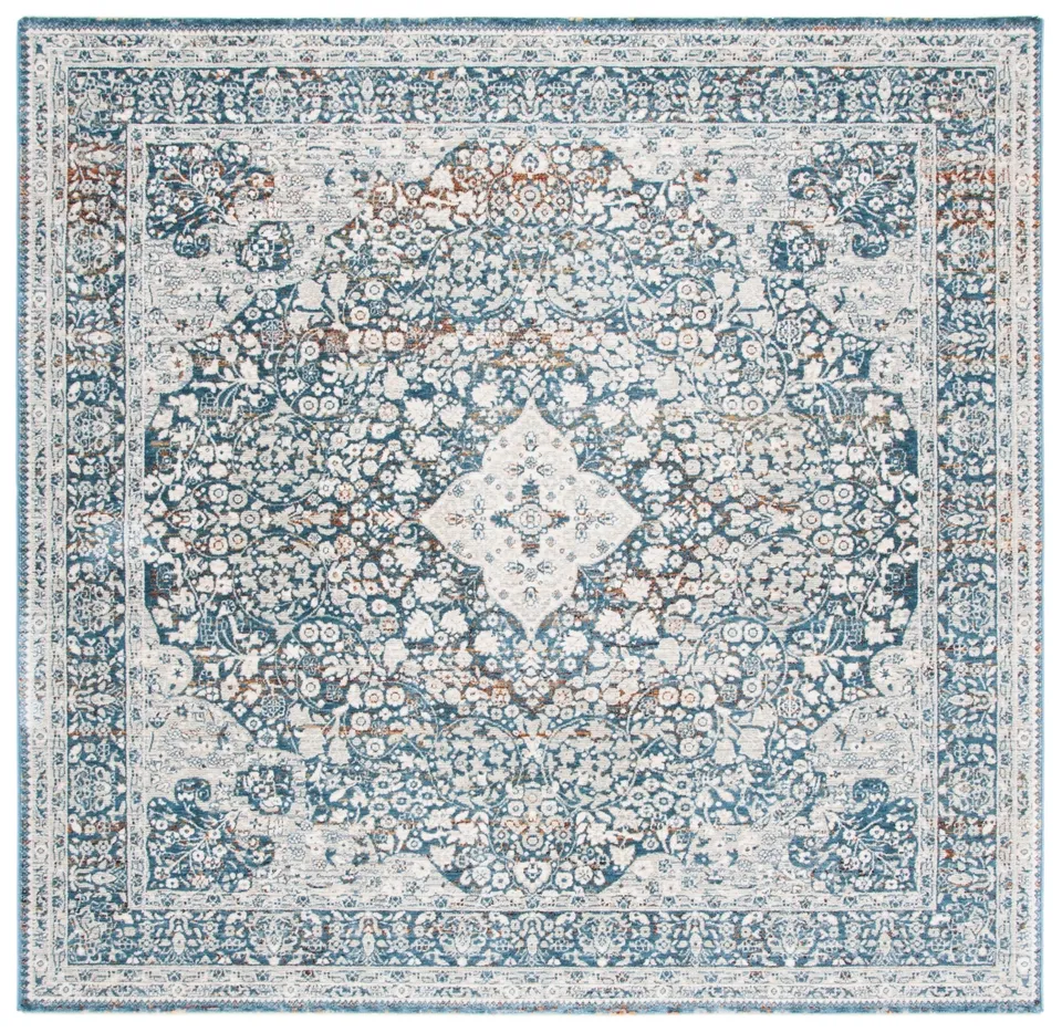 Lauren Ralph Lauren Collection Fleur Rug, Ivory / Blue, 6'7" x 6'7"