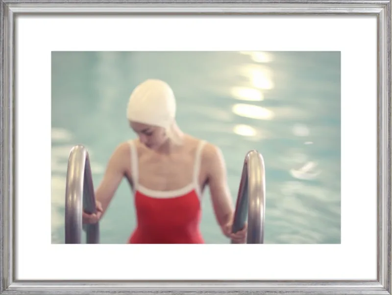 Swimmer in a Red Suit by Lucy Snowe for Artfully Walls