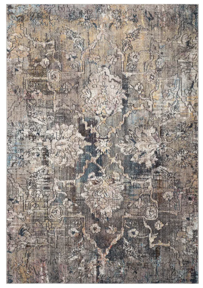 Arlo Home Woven Area Rug, BTL487L, Blue/Grey,  5' 1" X 7' 6"