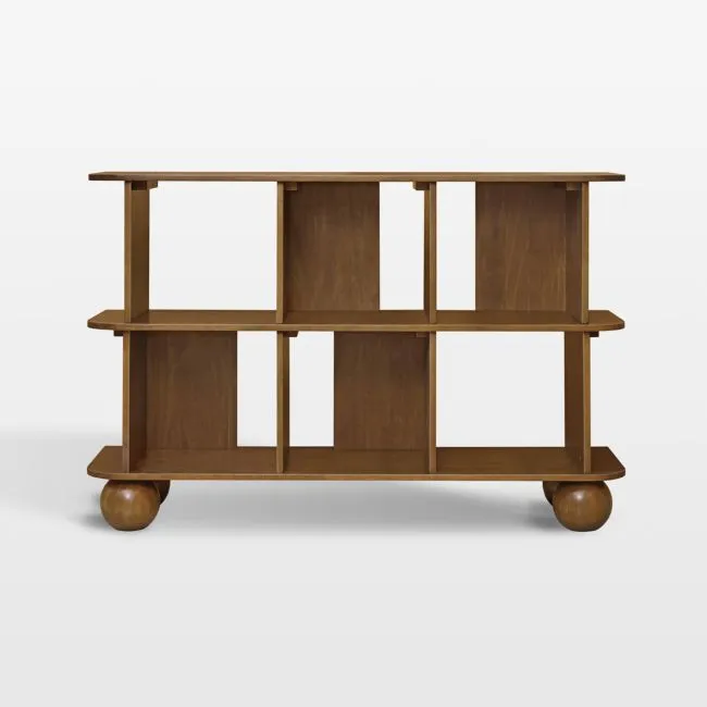 Babyletto 50" Crosby Natural Walnut Wood Kids Open Bookcase