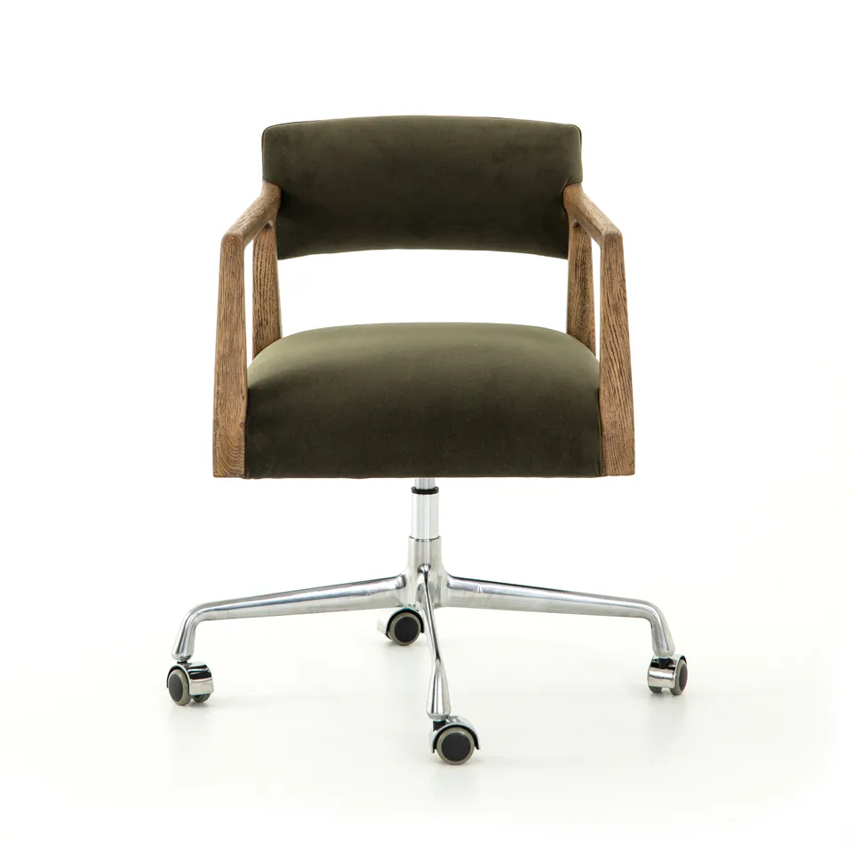 Tyler Desk Chair-Modern Velvet Loden