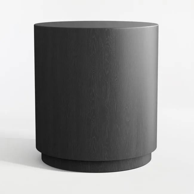 Terrane Black Oak Wood 20" Round End Table
