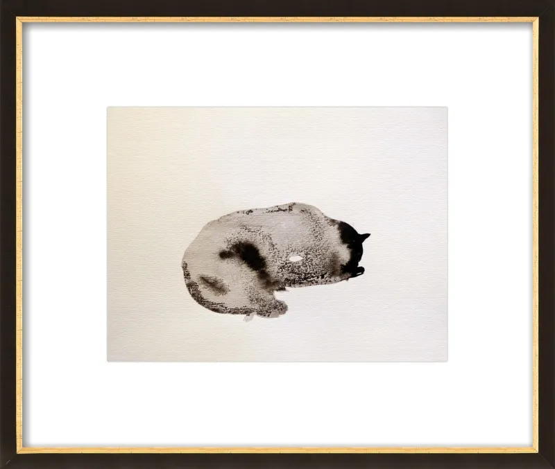 Sleeping cat by Frederic Belaubre for Artfully Walls