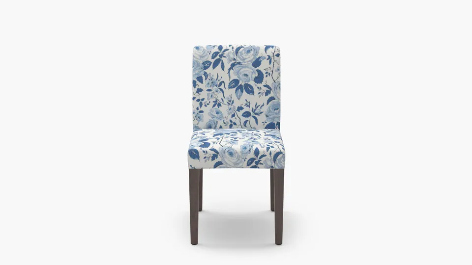 Signature Dining Chair, Delft Chintz, Espresso Square Tapered Leg