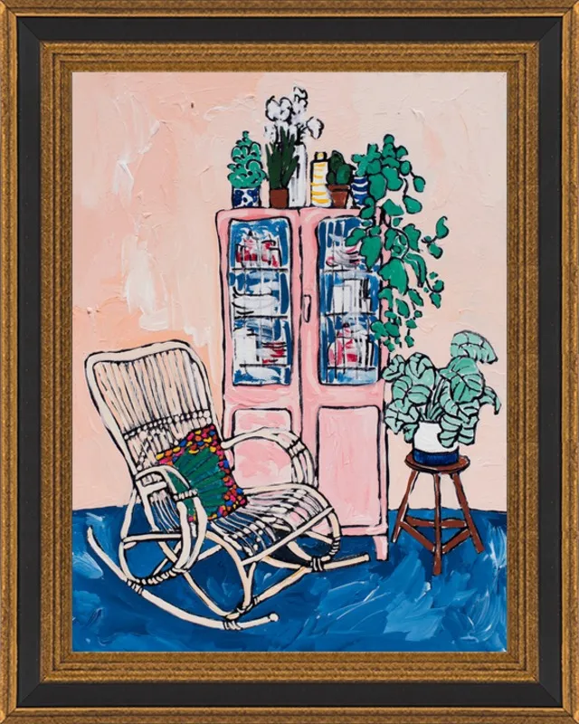 Rocking Chair In Pink Interior by Lara Lee Meintjes for Artfully Walls