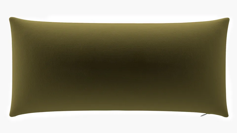 Throw Pillow 14" x 30", Sage Performance Velvet, 14" x 30"