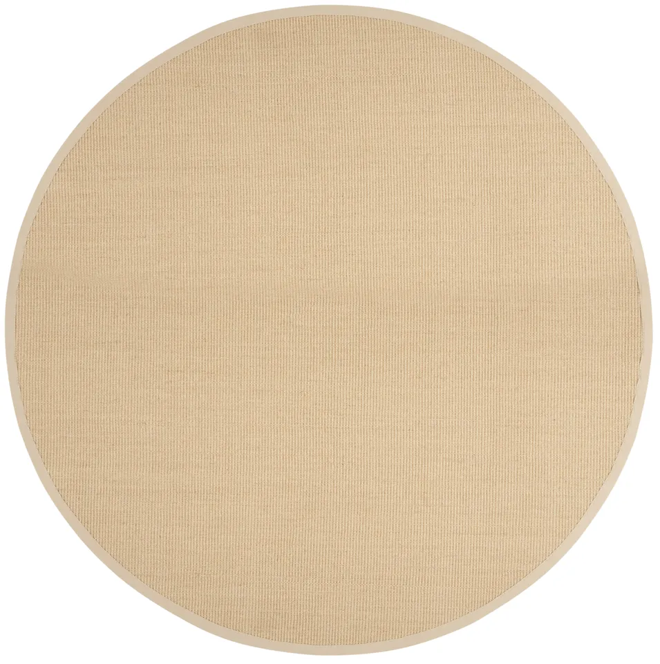 Arlo Home Woven Area Rug, NF131K, Natural/Ivory,  6' X 6' Round