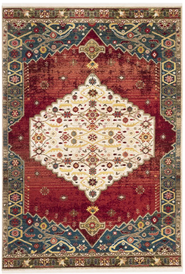Arlo Home Woven Area Rug, KSN300B, Ivory/Blue,  5' 1" X 7' 5"