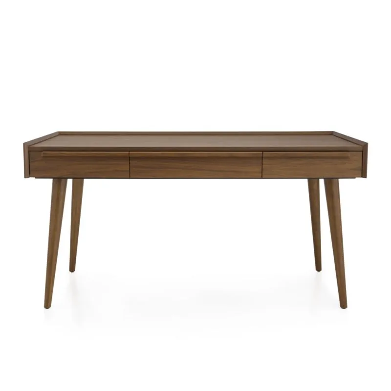 Tate 60" Walnut Desk with Outlet