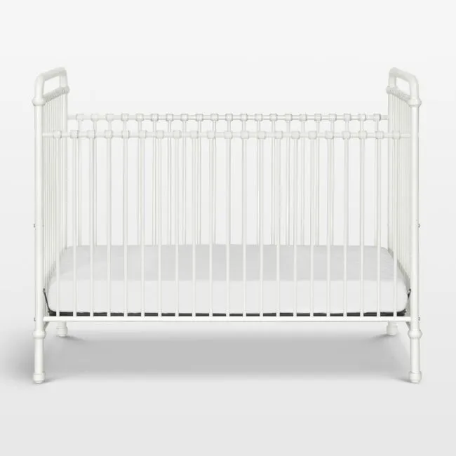 Namesake Abigail Washed White Iron 3-in-1 Convertible Crib