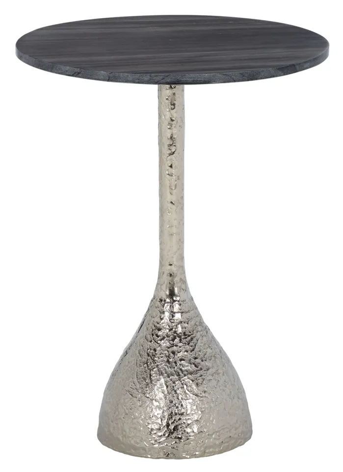 Avanni Side Table - Silver / Black
