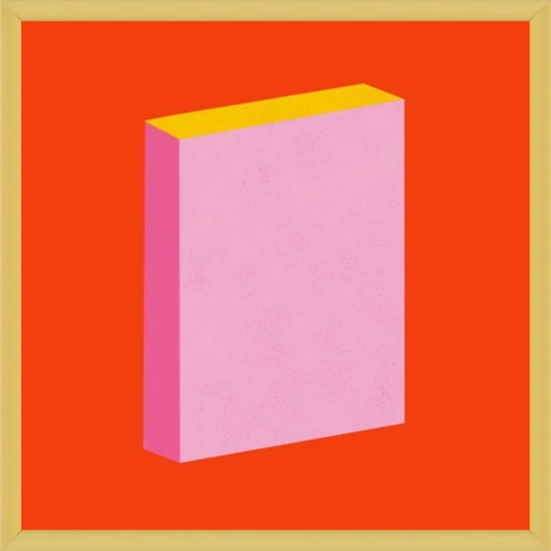 Color Books 3, Scarlet, Pink & Gold by Jessica Poundstone for Artfully Walls