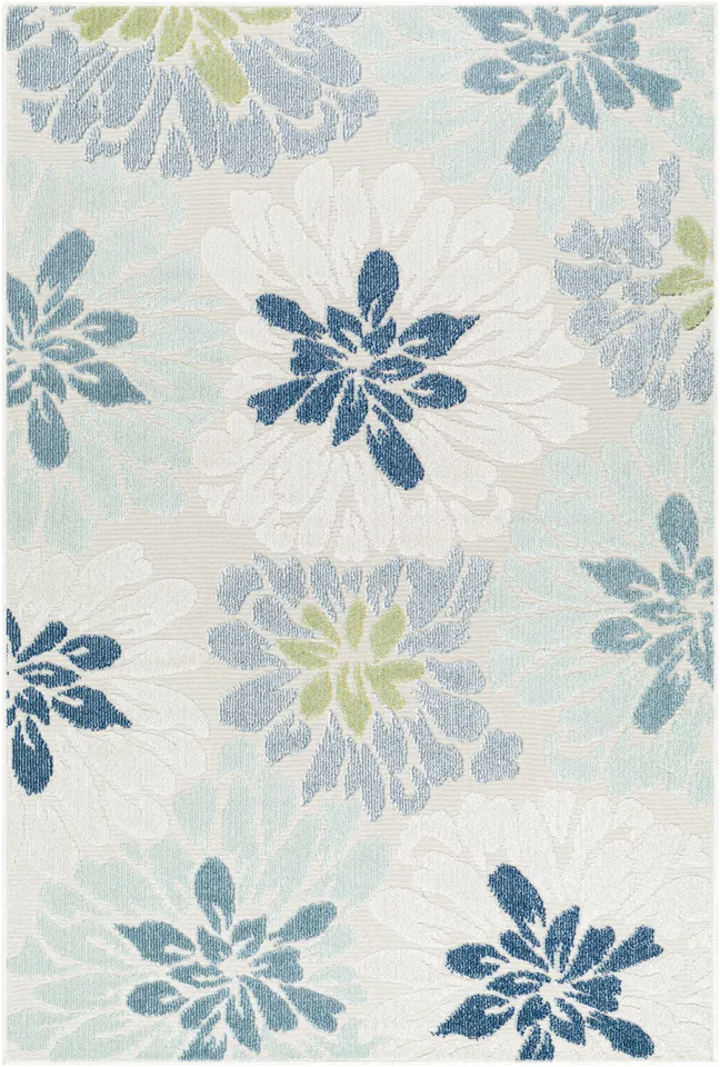 Lakeside Beige Outdoor 5'3" x 7' Machine Woven Rug