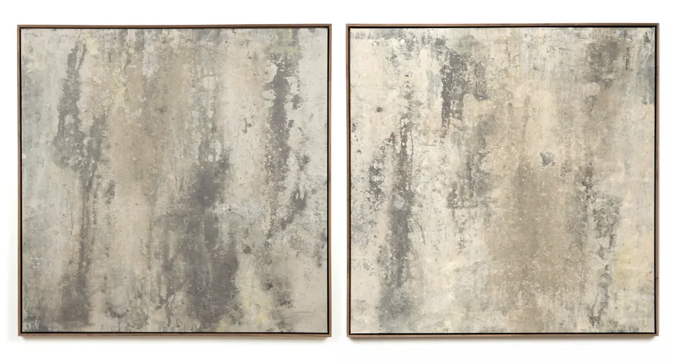 Penumbra Diptych by Matera - Rustic Walnut Floater