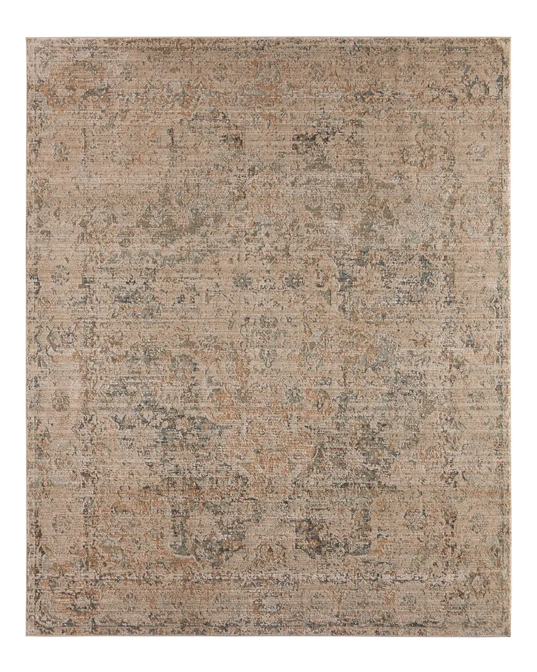 Emery Powerloomed Traditional Gray/Blue Area Rug (3'1"X5')