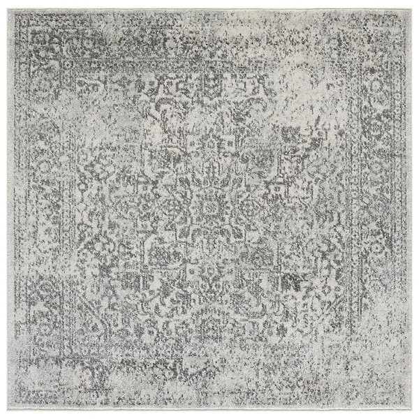 Evermere Distressed Medallion Navy Area Rug